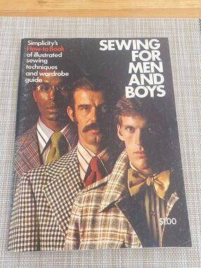 VINTAGE SIMPLICITY HOW-T0 BOOK OF SEWING FOR MEN AND BOYS 1973 SOFTCOVER